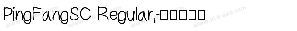 PingFangSC Regular,字体转换